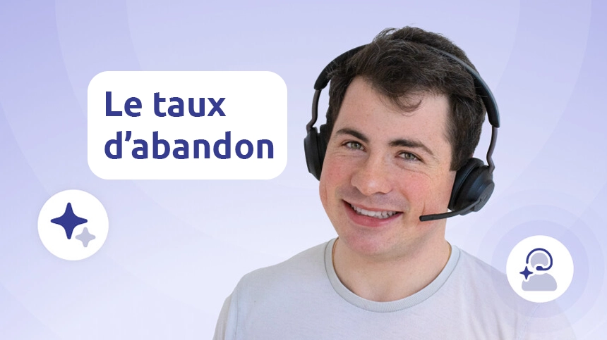 Graphique illustrant la réduction du taux d'abandon d'appels de 30 % en 3 mois dans un centre d'appels BPO